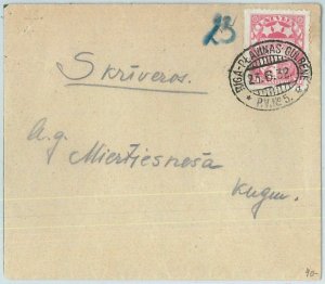 69032 - LATVIA - POSTAL HISTORY - AMBULANT TRAIN postmark on cover 1932-