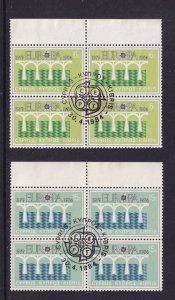 Cyprus  #625-626   used  1984  Europa   in blocks of 4