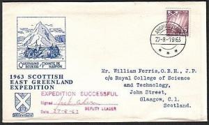 GREENLAND 1963 Scottish Expeditiion signed cover...........................62610