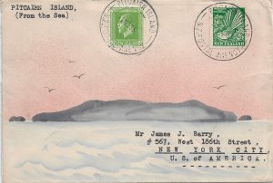 1935 Karl Lewis, Pitcairn Island to New York City, NY (56441)