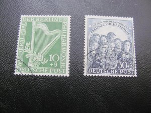 Germany Berlin 1950 USED SC 9NB4-5 MUSIC SET VF/XF 130 EUROS (117)