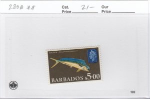 Barbados 280B Dolphin mnh