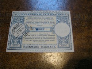 Denmark UPU IRC International Reply Coupon 1956