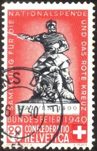 1940, Switzerland 20+5c, Used, Sc B102