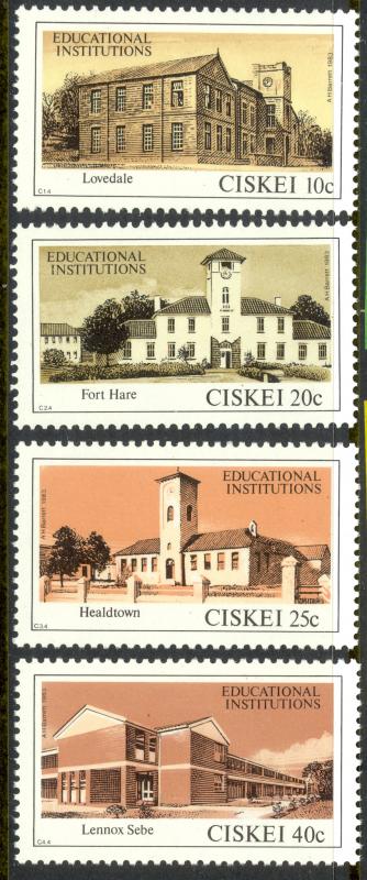 SOUTH AFRICA CISKEI 1983 EDUCATIONAL INSTITUTIONS Set Scott No. 59-62 MNH