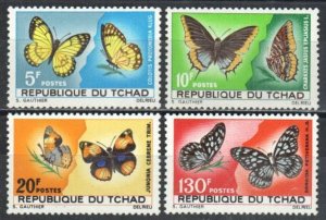 Chad Stamp 139-142  - Butterflies and moths