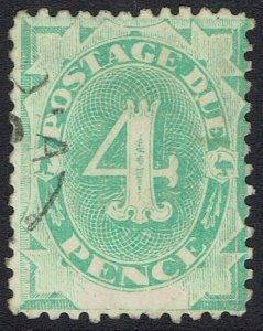 AUSTRALIA 1902 POSTAGE DUE 4D BLANK BASE WMK UPRIGHT USED