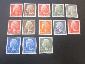 Denmark 1974 Sc 534,7,39-40,42-50 MNH