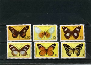 ST.THOMAS & PRINCE ISLANDS 1979 BUTTERFLIES SET OF 6 STAMPS MNH