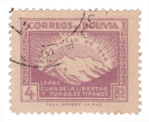 BOLIVIA YEAR 1947. STAMP . SCOTT # C117. USED. # 8