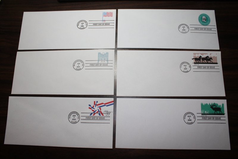 Scott U643/U663 33c-42c First Day Covers on #9 Envelopes Cat $9.20