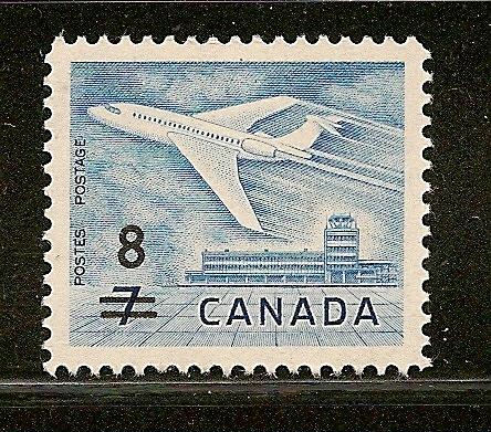 Canada #430 Jet Plane Surcharged MNH y /
