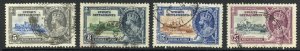 Straits Settlements SG256/9 1935 Silver Jubilee Set used Cat 21 pounds