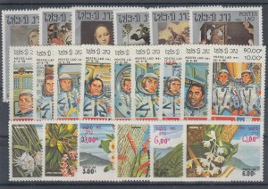 Laos Sc 442/472 MNH. 1983 issues, 3 cplt sets VF