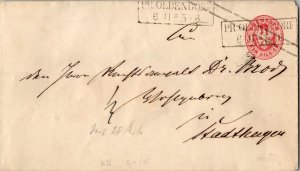 Germany Prussia 1Sgr Eagle Envelope c1863 Pr. Oldendorf to Stadthagen.