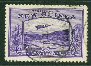 SG 204 New Guinea £2 bright violet. Fine used CAT £140