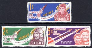 Cuba 1963 - The Cosmic Flights - Space - Gagarin - Tito - Popovich - MNH Set