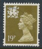 Great Britain Wales  SG W70 SC# WMMH58 Used  19p Machin see scan 