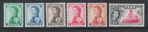 Fiji 1959 Queen Elizabeth II Definitives Scott # 163 - 168 MH