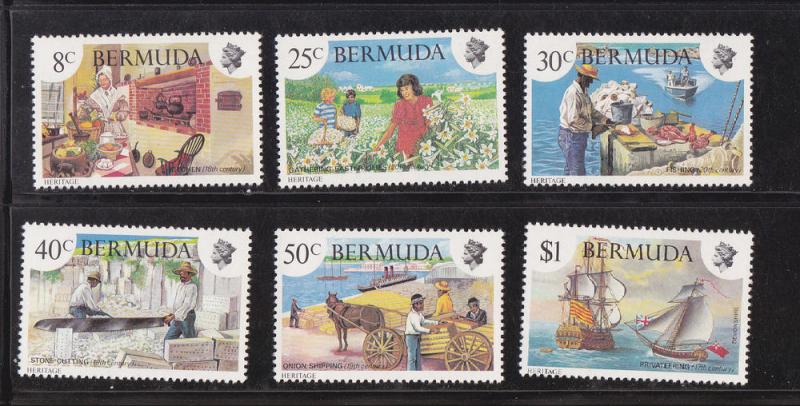 Bermuda # 406-411, Ships, Mint NH, 1/2 Cat.