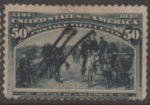 U.S. Scott #240 Columbus Stamp - Used Single - IND