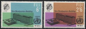 FIJI  1966 Sc 224-25 Mint LH  VF, WHO World Health Organ.