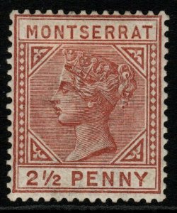 MONTSERRAT SG9 1884 2½d RED-BROWN MTD MINT