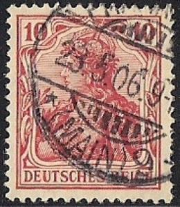 Germany #83  10 PF Germania, Carmine, used XF