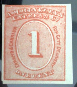 Scott#82L1 - 1c Red - Reprint - A.M.Hinkley's Express Co., NY