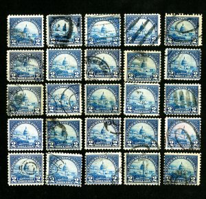 US Stamps # 572 F-VF Used Lot of 25 Catalog Value $225.00