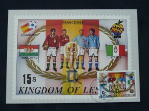 football world cup 1938 in France maximum card Lesotho 1982