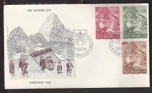 Vatican Christmas 1965 U/A FDC BIN