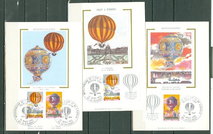 FRANCE BALLOONS #1863-64 VERY NICE SELECTION