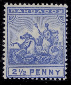 BARBADOS EDVII SG139, 2½d blue, M MINT. Cat £38.