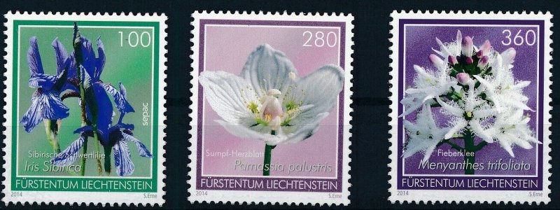 [I1173] Liechtenstein 2014 Flowers good set of stamps very fine MNH