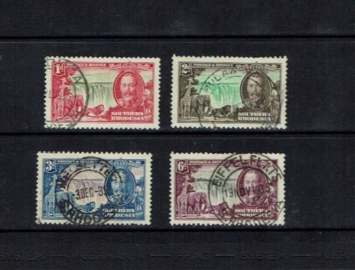 Southern Rhodesia: 1935 King George V Silver Jubilee, Good Used set