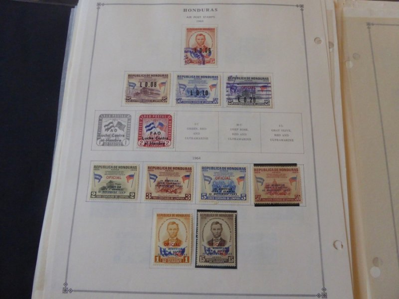 Honduras 1865-1976 Mint/Used Stamp Collection on Scott Intl Album Pages