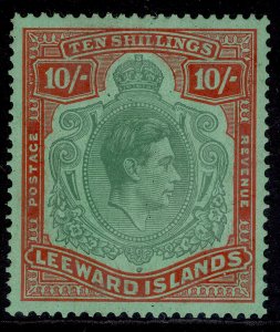 LEEWARD IS GVI SG113, 10s bluish green & dp red/green, M MINT. Cat £200. CHALKY