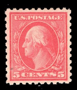 MOMEN: US STAMPS #467 5c ERROR MINT OG NH VF+ LOT #81567*