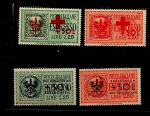 GERMAN OCCUPATION - LJUBLJANA Sc NB5-8 NH ISSUE OF 1944 - SIGNED SET
