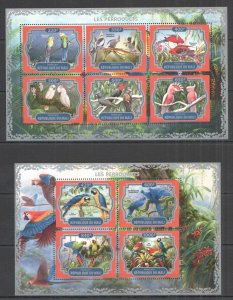 Pe1131 2017 Fauna Birds Parrots !!! 2Kb Mnh