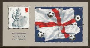 GB 2002 World Cup Korea/japan Min.Sheet MS2292 MNH