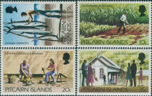 Pitcairn Islands 1977 SG178-181 Fishing Farming Grating Church MNH