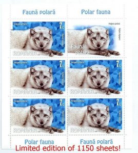 Romania 2020 Polar fauna MNH stamps Arctic fox hare wolf snowy owl birds