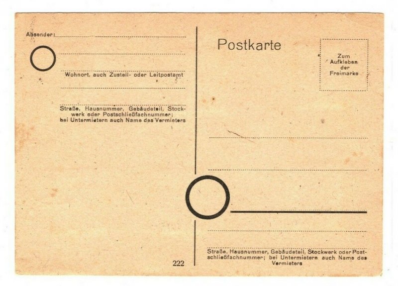 GERMANY Allied Occupation SAXONY Stamps {6} *Mittweida* Card 1946 {samwells}GJ95 