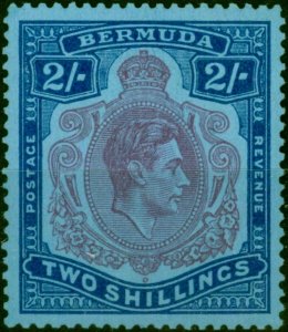 Bermuda 1950 2s Reddish Purple & Blue Pale Blue SG116f V.F MNH (2)