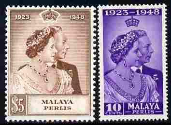 Malaya - Perlis 1948 KG6 Royal Silver Wedding perf set of...