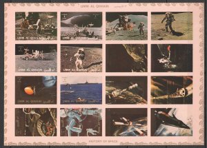 O0723 Imperf Umm-Al-Qiwain History Of Space Apollo 11 1Sh Mnh