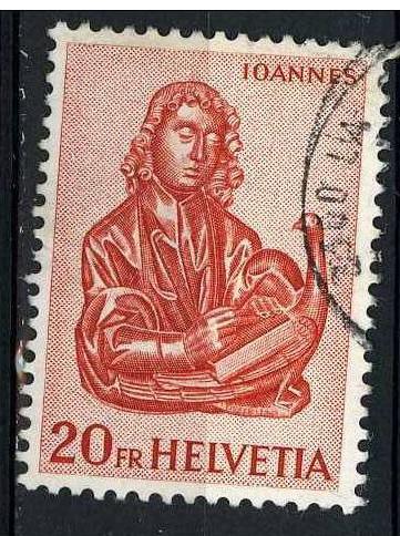 Switzerland 1961 - Scott 409 used - 20 fr, St John & Eagle 