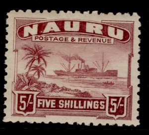 NAURU GV SG38A, 5s claret, M MINT. Cat £50.